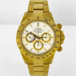 Rolex 16528 Daytona 40 mm 18k Yellow Gold White Dial Zenith