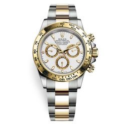 Rolex Cosmograph Daytona 116503 White Index Oyster Steel and Gold Mens Watch