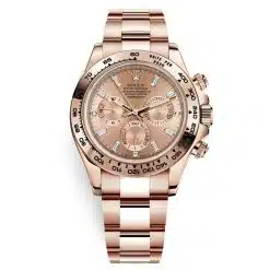 Rolex Cosmograph Daytona 116505-0017 Pink Baguette Index Everose Gold Mens Watch
