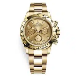 Rolex Cosmograph Daytona 116508-0006 Champagne Diamond Oyster Yellow Gold Mens Watch