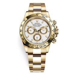 Rolex Cosmograph Daytona 116508-0001 White Index Oyster Yellow Gold Mens Watch