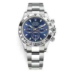 Rolex Cosmograph Daytona 116509 Blue Index Oyster White Gold Mens Watch