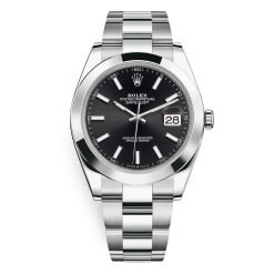 Rolex Datejust 126300-0011 Black Index Oyster 41mm Stainless Steel Mens Watch