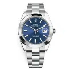 Rolex Datejust 126300-0001 Blue Index Oyster 41mm Stainless Steel Mens Watch