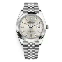 Rolex Datejust 126300-0004 Silver Index Jubilee 41mm Stainless Steel Mens Watch