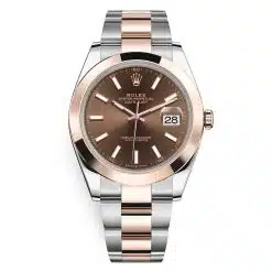 Rolex Datejust 26301-0001 Chocolate Index Oyster 41mm Steel and Everose Gold Mens Watch