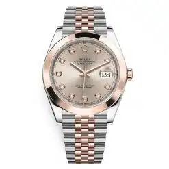 Rolex Datejust 126301 Sundust Diamond Jubilee 41mm Steel and Everose Gold Mens Watch
