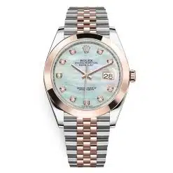 Rolex Datejust 126301 MOP Diamond Jubilee 41mm Steel and Everose Gold Mens Watch