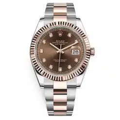Rolex Datejust 126331-0003 Chocolate Diamond Oyster 41mm Steel and Everose Gold Mens Watch