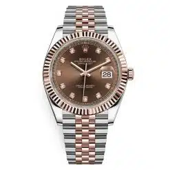 Rolex Datejust 126331-0004 Chocolate Diamond Jubilee 41mm Steel and Everose Gold Mens Watch