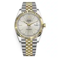 Rolex Datejust 126333-0002 Silver Index Jubilee 41mm Steel and Yellow Gold Mens Watch