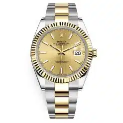 Rolex Datejust 126333-0009 Champagne Index Oyster 41mm Steel and Yellow Gold Mens Watch