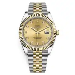 Rolex Datejust 126333-0012 Champagne Diamond Jubilee 41mm Steel and Yellow Gold Mens Watch