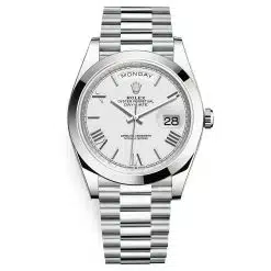 Rolex Day-Date 228206 White Roman 40mm Platinum Men's Watch