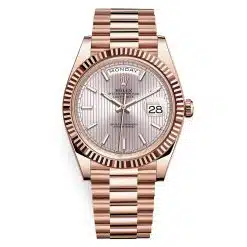 Rolex 228235-0005 Day-Date Sundust Stripe 40mm Everose Gold Watch