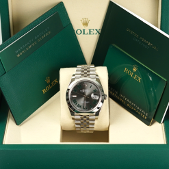 Alternative view of Rolex Datejust Ref: 126300-0014 Slate Roman Dial Jubilee 41mm