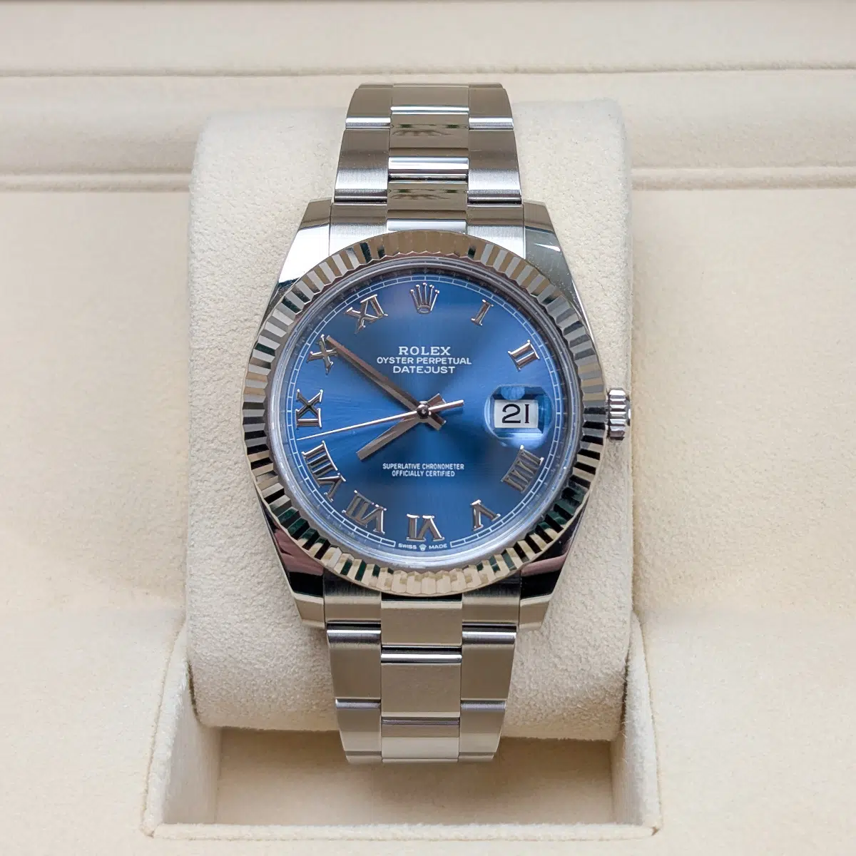 Rolex Datejust 126334-0025 Blue Roman Oyster 41mm Stainless Steel Men's Watch - Image 3