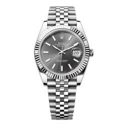 Rolex Datejust 126334-0014 Dark Rhodium Index Jubilee 41mm Stainless Steel Mens Watch