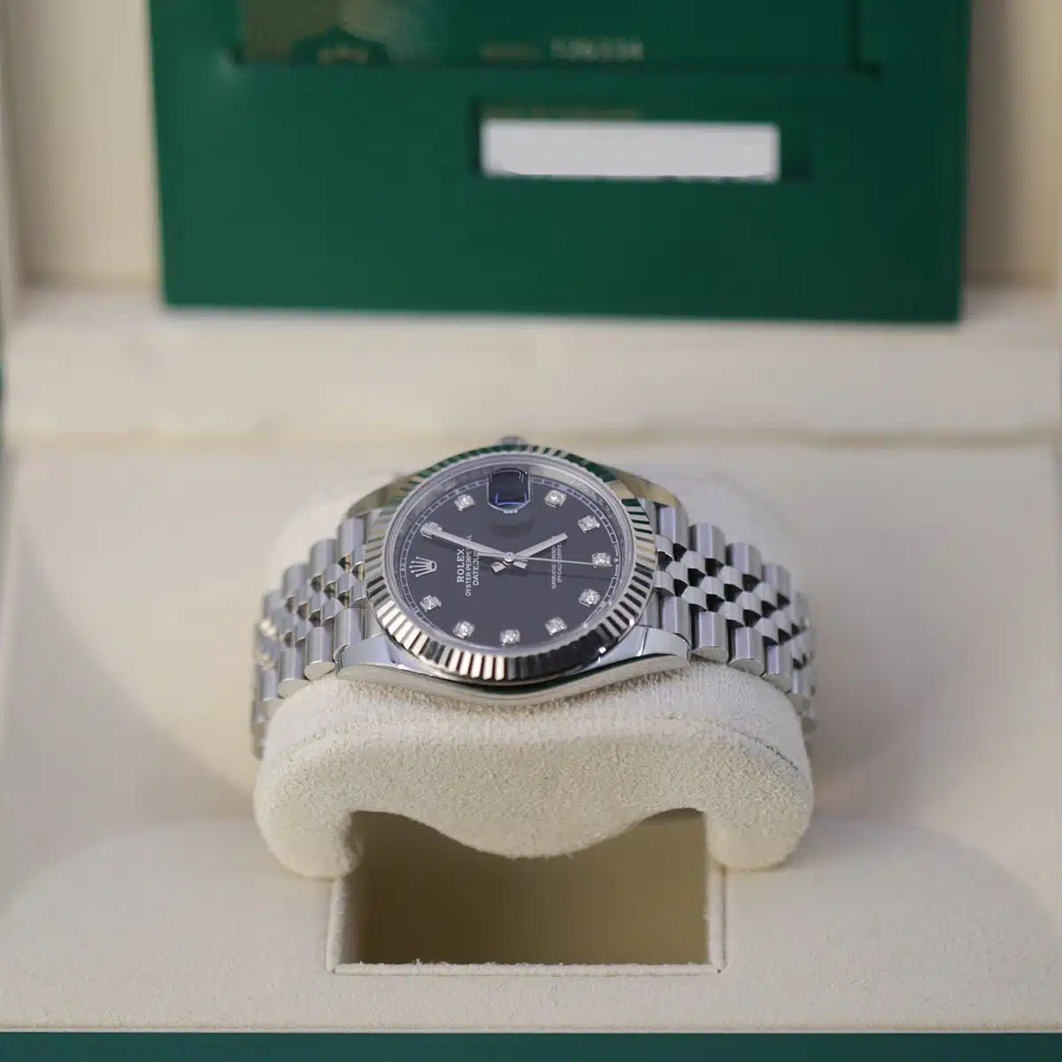 Rolex Datejust 126334-0012 Black Diamond Jubilee 41mm Stainless Steel Mens Watch - Image 3