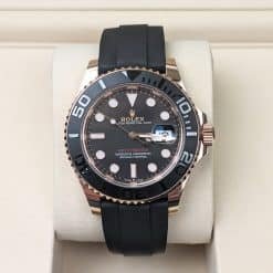 Alternative view of Rolex Yacht-Master 126655 Everose Gold Black Dial 40mm Watch