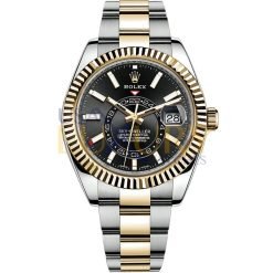 Rolex Sky-Dweller 326933 Black Dial 18K Yellow Gold & Stainless Steel 42mm Watch