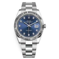 Rolex Datejust 126334-0015 Blue Diamond Oyster 41mm Stainless Steel Mens Watch