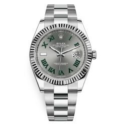 Rolex Datejust 126334 Slate Roman Oyster 41mm Stainless Steel Mens Watch