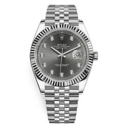 Rolex Datejust 126334-0006 Dark Rhodium Diamond Jubilee 41mm Stainless Steel Watch