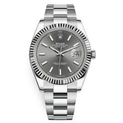 Rolex Datejust 126334-0013 Dark Rhodium Index Oyster 41mm Stainless Steel Mens Watch