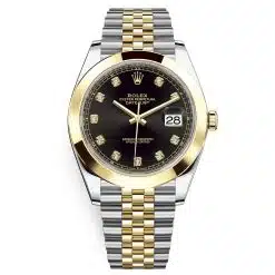 Rolex Datejust 126303-0006 Black Diamond Jubilee 41mm Steel and Yellow Gold Mens Watch