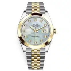 Rolex Datejust 126303 White MOP Diamond Jubilee 41mm Steel and Yellow Gold Mens Watch