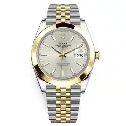 Rolex Datejust 126303-0002 Silver Index Jubilee 41mm Steel and Yellow Gold Mens Watch