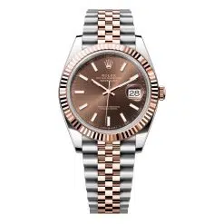 Rolex Datejust 126331-0002 Chocolate Index Jubilee 41mm Steel and Everose Gold Watch
