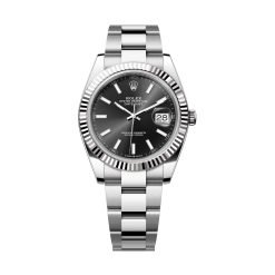 Rolex Datejust 126334-0017 Black Index Dial Fluted Bezel Oyster Bracelet