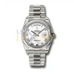 Rolex 118239 Day-Date Silver Dial 18K White Gold President Automatic Men's Watch