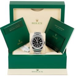 Alternative view of Rolex Sky-Dweller 326934-0005 42mm 18K White Gold and Stainless Steel Black Index Dial Men's Watch