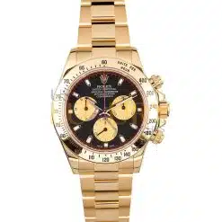 Rolex Daytona 116528 18k Yellow Gold Black and Champagne Dial Automatic Watch