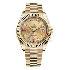 Rolex Day-Date II 218238 scrambled 41mm 18K yellow gold champagne dial