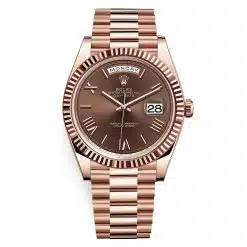 Rolex Day-Date 228235 President 40mm Rose Gold Chocolate Roman Dial Watch