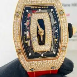 Richard Mille RM 07-01 Rose Gold Diamonds Black Onyx Dial Watch