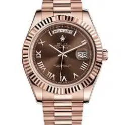 Rolex Day-Date 218235 Everose Gold with Chocolate Roman Dial Watch