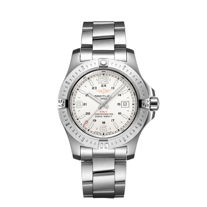 Breitling Colt Quartz, Stainless Steel, 44mm, Silver dial, A74388111G1A1