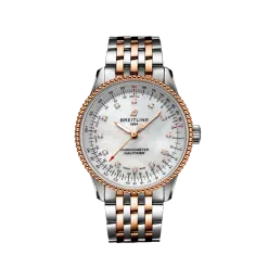 Breitling Navitimer Automatic 35, Stainless Steel and 18K Rose Gold, White Mother of Pearl dial, 35mm, U17395211A1U1