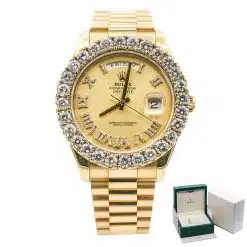 Rolex Day-Date 218238 18kt Yellow Gold President Aftermarket Dial and Bezel Mens Watch