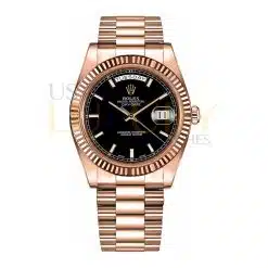 Rolex 218235 Day-Date Black Dial Watch