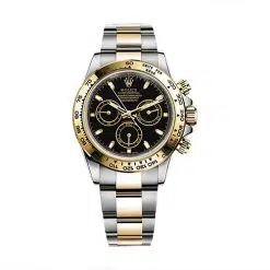 Rolex 116503 Cosmograph Daytona Black Index Oyster Steel and Gold Mens Watch