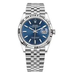Rolex Datejust 126234-0017 Blue Index Dial Stainless Steel Jubilee 36mm Mens Watch