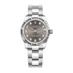 Rolex Datejust 278274-0007 Grey Diamond Dial Oyster Bracelet 31mm Watch