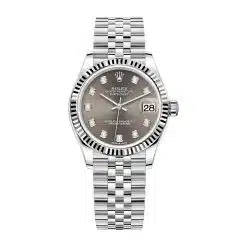Rolex Datejust 278274-0008 Grey Diamond Dial Jubilee Bracelet 31mm Watch