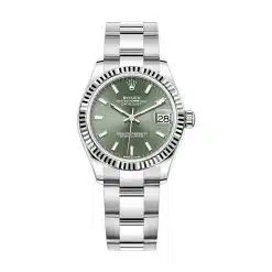Rolex Datejust 278274-0017 Green Dial with Luminescent Index Markings Oyster Bracelet 31mm Watch
